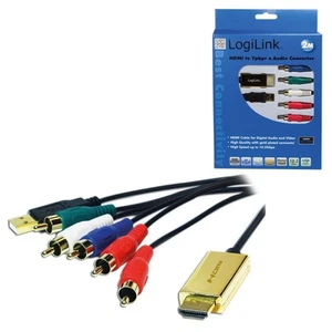 HDMI SIGNALWANDLER KONVERTER AUF 5x RCA / CINCH ANALOG KOMPONENTEN KABEL ADAPTER - Bild 1 von 1