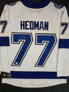 Victor Hedman Autographed Tampa Bay Lightning Fanatics Jersey JSA Witnessed COA - Picture 1 of 3
