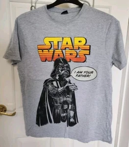 Mens size M Fathers Day T-shirt Darth Vadar "I am your Father" grey Peacocks 38" - Picture 1 of 4