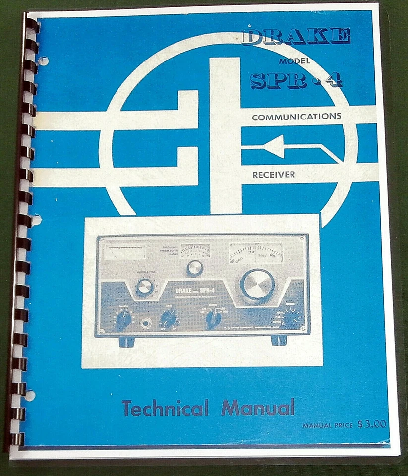 Drake SPR-4 Technical Manual: w/11"X17" Schematic & Protective Covers! - Image 1 of 1