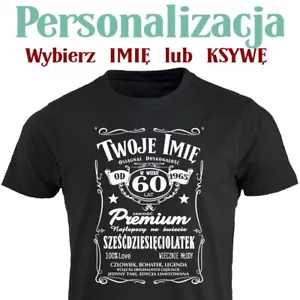 60 lat urodziny 1965 smieszna koszulka personalizowana T-Shirt Polska prezent PL - Bild 1 von 14