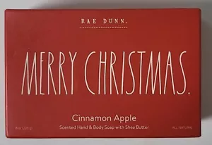 Rae Dunn Frohe Weihnachten Apfel Zimt Hand Body Bar Seife 8 Unzen - Bild 1 von 6