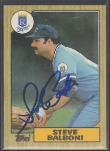 Steve Balboni 1987 Topps #240 Kansas City Royals Auto TTM/IP signed handsigniert - Bild 1 von 2