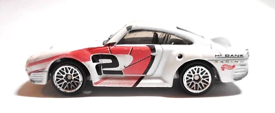 Hot Wheels 1987 White Porsche 959 No. 2 Hi Bank Racing with Decals - Image 1 of 4