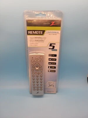 Zenith ZN5D1S universal remote Multi Brand VCR TV CD DVD will controls 5 devices - Image 1 of 4