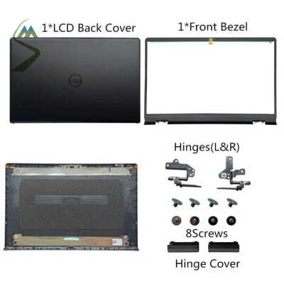 Cubierta trasera LCD/bisel/bisagra para Dell Inspiron 15 3510 3511 3515 3520 3521 3525 Foto 1 de 4