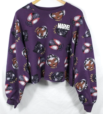 Sudadera corta para mujer Marvel Series Black Panther x Nikkolas Smith talla 2XL Foto 1 de 4