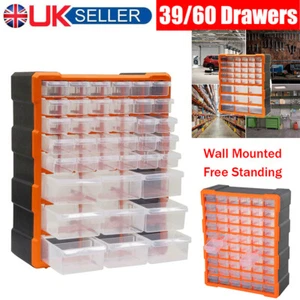 UK Multi Drawer Organiser for DIY Tool Bits Plastic Storage Box Units Workshop - Picture 1 of 64