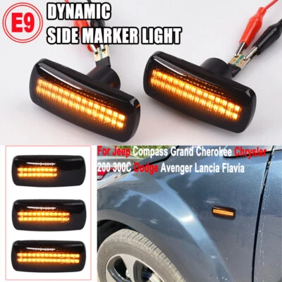 For Jeep Compass Liberty Patriot Lancia Flavia LED Sequential Side Marker Light - Image 1 of 4
