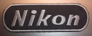 NIKON CAMERS IRON ON PATCH 4" X 1.25" FAST FREE SHIPPING W/ TRACKING - Picture 1 of 1