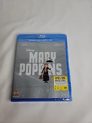 Mary Poppins (Blu-ray/DVD, 2013, 2-Disc Set, 50th Anniversary Edition, Disney) - Image 1 of 3