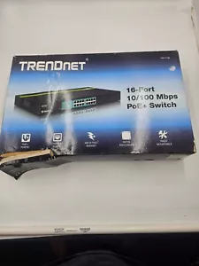 TRENDnet TPE-T160 16-Port 10/100 Mbps PoE+ Switch - Picture 1 of 5