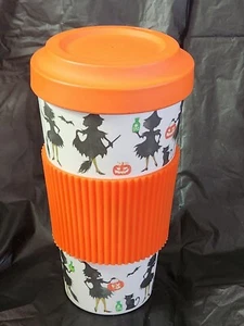 Witches Halloween travel mug tumbler  lid Insulated sleeve Unbreak BPA Free 20oz - Foto 1 di 6