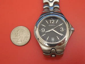EBEL STEEL 40MM JUMBO SPORT WAVE BAND BRACELET WATCH UPDATE VERSION - Picture 1 of 8