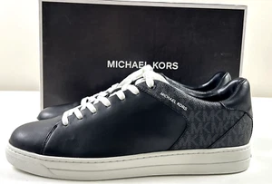 NEW MICHAEL KORS Size 13 Men's Sneaker Black Leather JACK Lace Up $198  - Picture 1 of 9