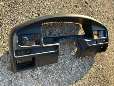 92-96 Ford F150 F250 F350 Cluster Gauge Bezel Dash Panel Trim Black, OEM *FLAW* - Image 1 of 4
