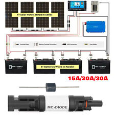1/2/4PCS Solar Panel Diode Photovoltaic Fuse Connector 15A/20A/30A 1000VDC