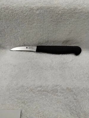 Mini cuchillo de pelar de cocina Spyderco K09BK 2,25" borde liso hoja de acero inoxidable Foto 1 de 4