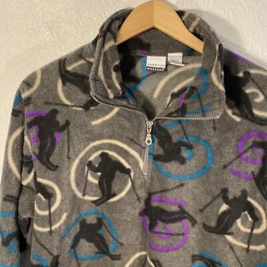 Vintage Fleece Pullover Size XL Chest 44” Downhill Skiing 90s Y2K Streetwear - Picture 1 of 9