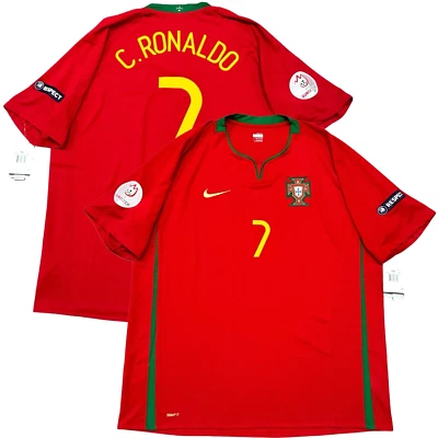 2008/09 Portugal Home Jersey #7 Ronaldo 2XL Nike Soccer Euro Football CR7 kit - Image 1 of 4