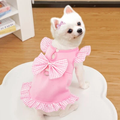 Mascota Cachorro Gato Perro Cachorro Ropa Princesa Verano Tutú Vestido Falda Ropa de Algodón Foto 1 de 4