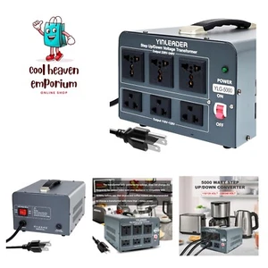 5000 Step Up/Down Transformer Converter 110/120 Volt - 220/240 Volt w/ Power ... - Picture 1 of 10