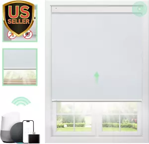 Motorized 100% Blackout Roller Window Shades【Cordless No Drill Easy to Install】  - Picture 1 of 7