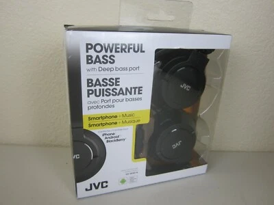 JVC HA-SR185-B Over The Ear Powerful Bass Headphones - Black (Brand New) - Image 1 of 4