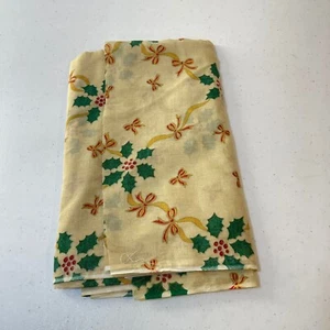 faye liverman burgos marcus brothers fabric gold holly holiday christmas sheer - Picture 1 of 7