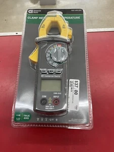 Commercial Electric Clamp Meter with Temperature 1001-490-633 600V AC/DC Voltage - Picture 1 of 3