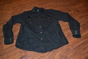 G0- Brooklyn Express Black Long Sleeve Button Down Shirt Size S (8) - Picture 1 of 4