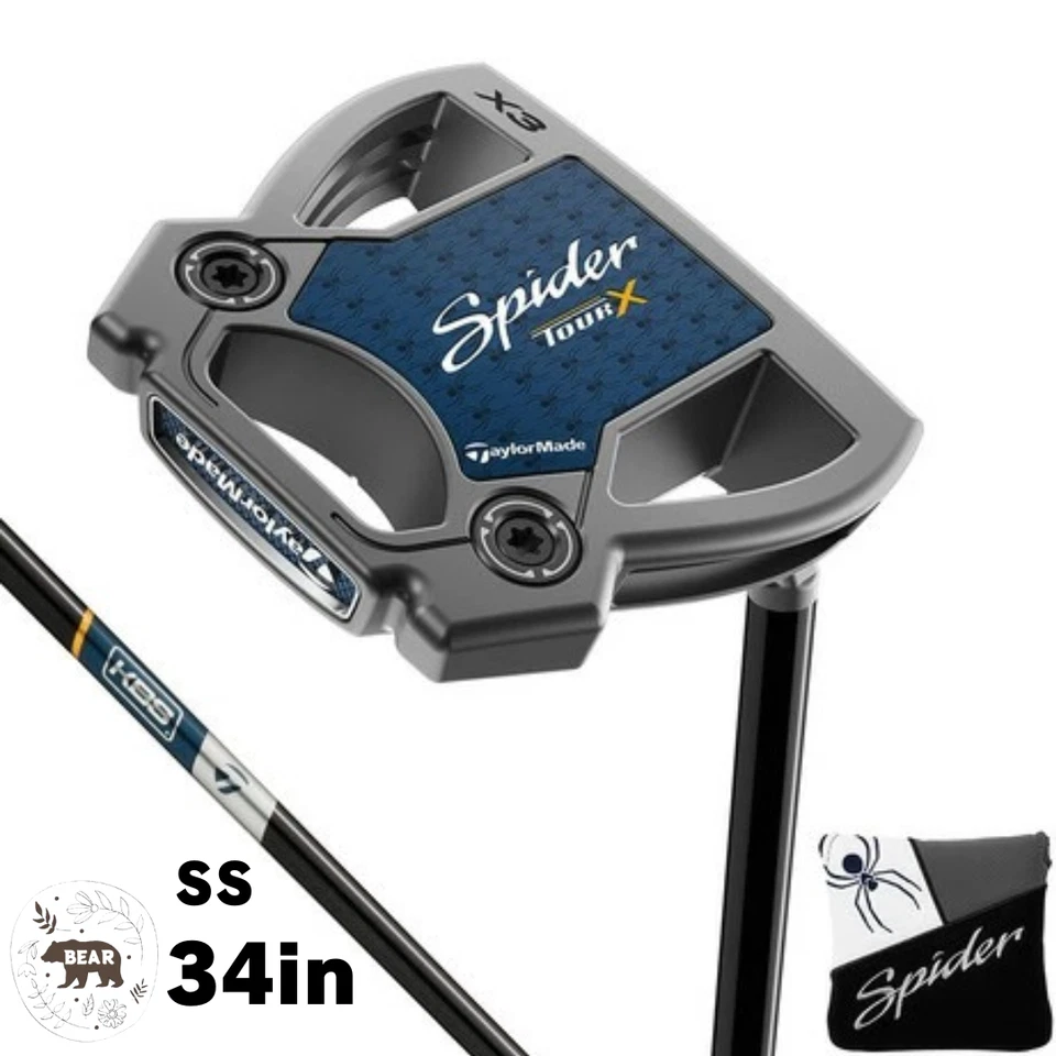 TaylorMade Spider TOUR X Gunmetal Putter Small Slant 34in Mallet True Path RH SS - Image 1 of 4