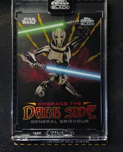 2024 TOPPS CHROME STAR WARS BLACK EMBRACE DARKSIDE GRIEVOUS GOLD /50 (JH) - Picture 1 of 2