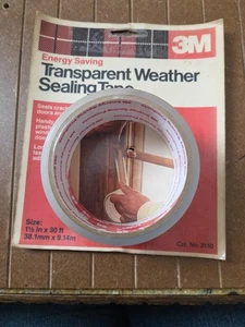 3M Innen Transparent Wetter Dichtband, 1,5 Zoll breit 2110 New Old Stock - Bild 1 von 5