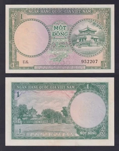 Banknote South Vietnam 1 Dong 1956 P 1a Fds / UNC - Picture 1 of 1