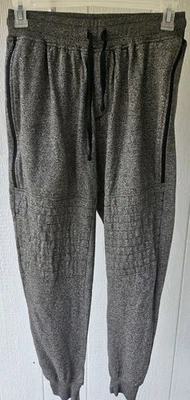 Pantalones deportivos para hombre PHAT FARM talla grande gris carbón jaspeado forrados de vellón Foto 1 de 4