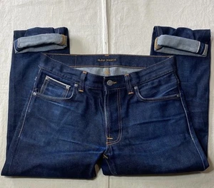 Nudie Jeans Herren Lean Dean Dry Japan Selvage Selvedge Bio Baumwolle 31x30 blau - Bild 1 von 16