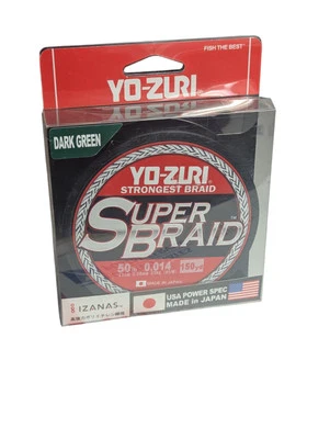 Yo-Zuri Super Braid Fishing Line 50lb 150yd Dark Green Made In Japan New - Image 1 of 2