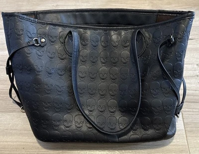 Mujeres Diablo Calavera Cartera Bolsos de Mano Cuero PU Asa Superior Cartera Bolso de Compras Foto 1 de 4