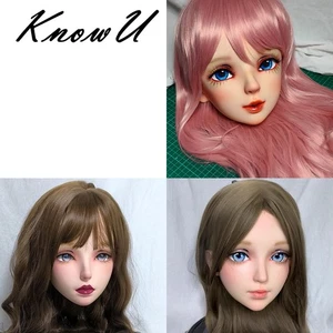 BJD Maske Kigurumi Animierte Maske Make-up Maske mit Perücke und Augen - Picture 1 of 23