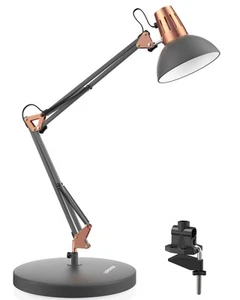 Metal Desk Lamp, Adjustable Goose Neck Architect Table Lamp with On/Off Switc... - Picture 1 of 8