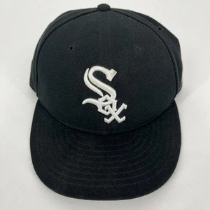 New Era Fitted Hat Men's Size 7 Black Chicago White Sox Baseball 59Fifty - Picture 1 of 7