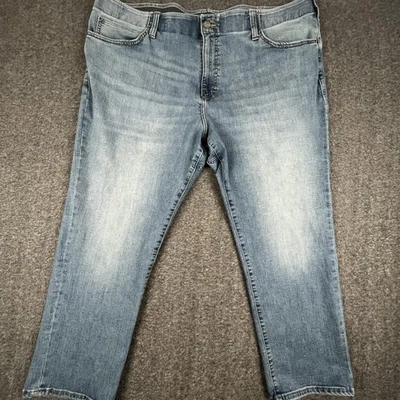 Jeans masculino Lee 48x29 azul claro movimento extremo reto cônico stretch denim - Imagem 1 de 4