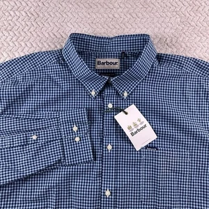 NWT Barbour Meyer Tailored Fit Mid Blue Button Down Shirt Mens 3XL - Picture 1 of 19
