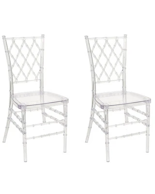 Beliani - Lot de 2 Chaises - Clarion - en Polycarbonate, Transparent - Photo 1/4