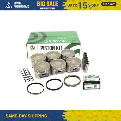 Pistones con anillos aptos para Mitsubishi Montero 1994-1996 3,5 L DOHC Foto 1 de 4