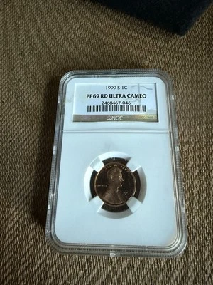 1999 S Lincoln Penny NGC PF69 RD Ultra Cameo Made In USA Holder - Image 1 of 2