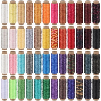 Versatile 48-Piece Waxed Thread Set - Ideal for DIY Leather & Crafting Projects - Image 1 of 4