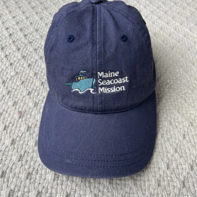 Gorra de béisbol ajustable Maine Seacoast Mission azul de algodón con tirantes Foto 1 de 4