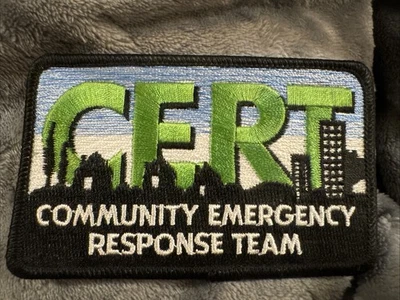 CERT Community Emergency Response Team Patch (4 Inch) Embroidered Iron-on Badge - Image 1 of 3